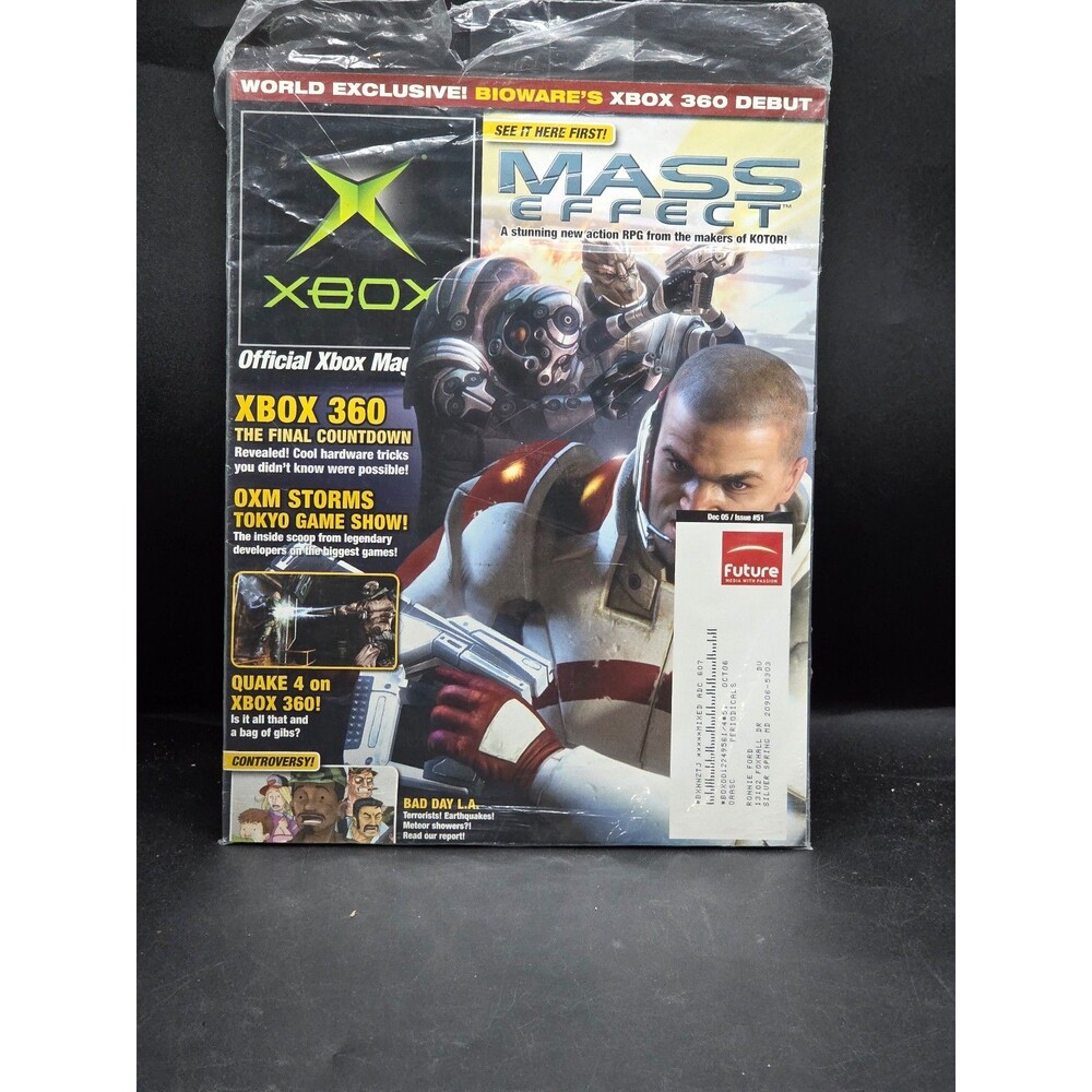 Official Xbox Magazine OXM #51 Dec 2005 Mass Effect Castlevania Demo Disc #51